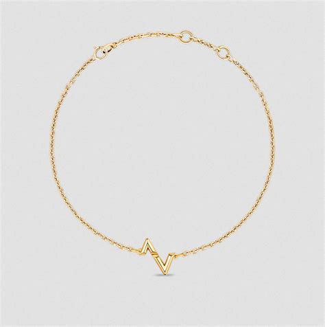 LV Volt Upside Down Chain Bracelet, Yellow Gold